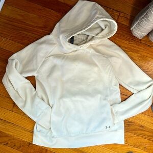 Under Armour ivory/cream cold gear hoodie. Size M
